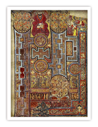 The Book of Kells shows the lavishly decorated text that opens the Gospel of John. (Source: Wikipedia) 