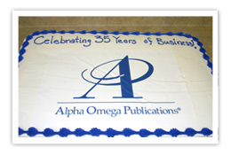 Alpha Omega Publications - 35th Anniversary Cake