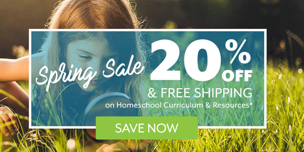 Spring Sale | 20% off and Free Shipping on AOP Homeschool Curriculum and Resources