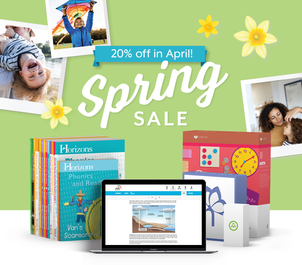 Spring Sale - 20% off all AOP Curriculum.