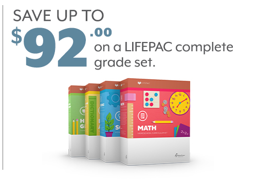 Save up to $92 on a LIFEPAC Complete Grade Set